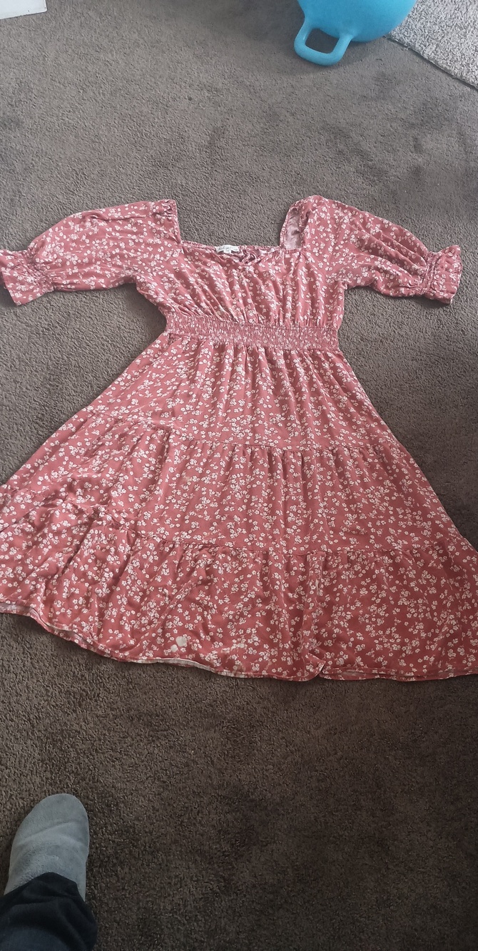 Indigo Rose Size 1X, Used Perfect Condition and white floral peasant-style mini